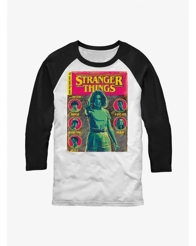 Stranger Things Comic Cover Raglan T-Shirt $13.58 T-Shirts