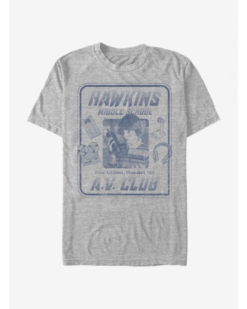 Stranger Things Mike Hawkins A.V. President T-Shirt $7.41 T-Shirts