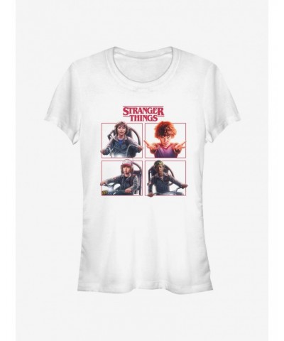 Stranger Things Cast Box Up Girls T-Shirt $7.97 T-Shirts