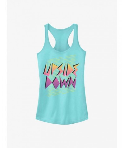 Stranger Things Vaporwave Upside Down Girls Tank $11.21 Tanks