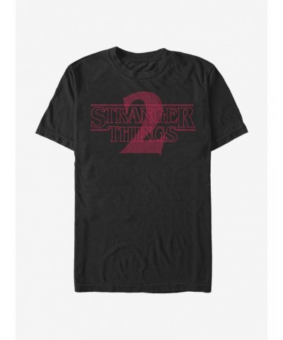 Stranger Things Stranger Two Opacity Logo T-Shirt $9.08 T-Shirts