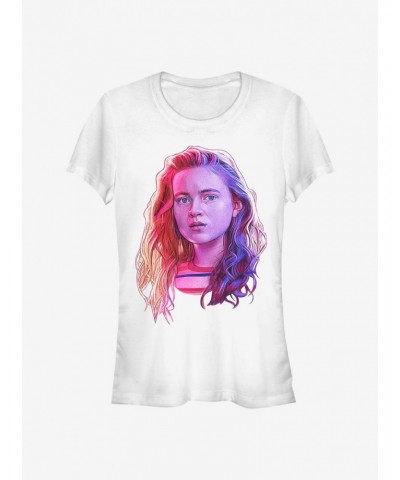 Stranger Things Max Neon Face Girls T-Shirt $7.97 T-Shirts