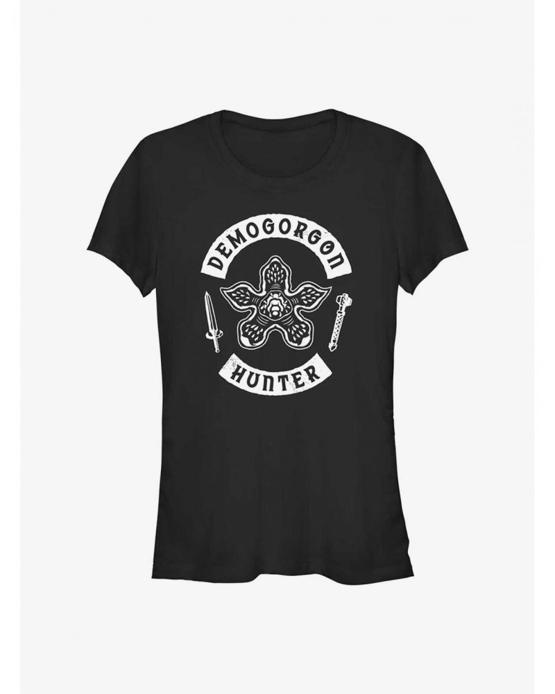 Stranger Things Demogorgon Hunter Girls T-Shirt $11.70 T-Shirts