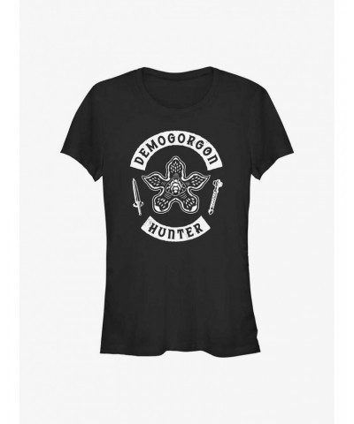 Stranger Things Demogorgon Hunter Girls T-Shirt $11.70 T-Shirts