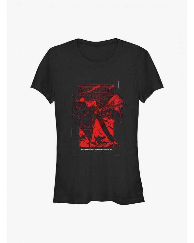 Stranger Things Distort Poster Girls T-Shirt $12.20 T-Shirts