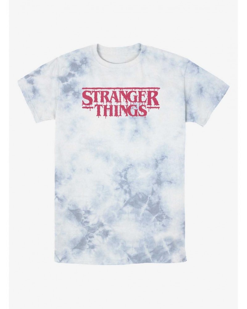 Stranger Things Logo Mineral Wash T-Shirt $8.03 T-Shirts