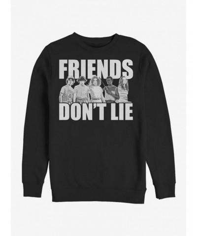 Stranger Things Cast Friends Don't Lie Crew Sweatshirt $15.50 Sweatshirts