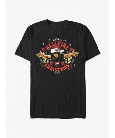 Stranger Things Hellfire Christmas Santa Eddie T-Shirt $8.84 T-Shirts